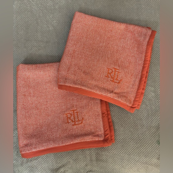 NWOT Ralph Lauren Pillow Covers (set of 2)  | Size: 20 X 20  |  Color: Orange - Picture 6 of 6